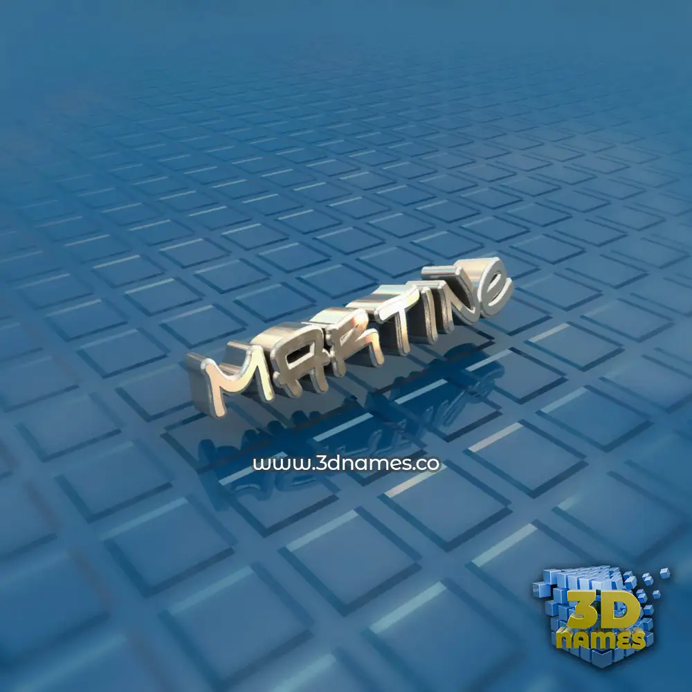 martine in Blue Bling style - 3D name wallpaper