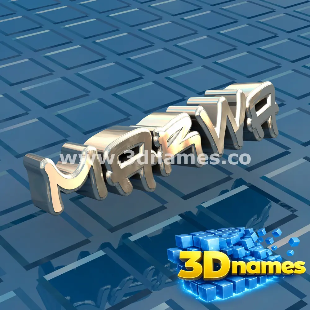 marwa in Blue Bling style - 3D name wallpaper