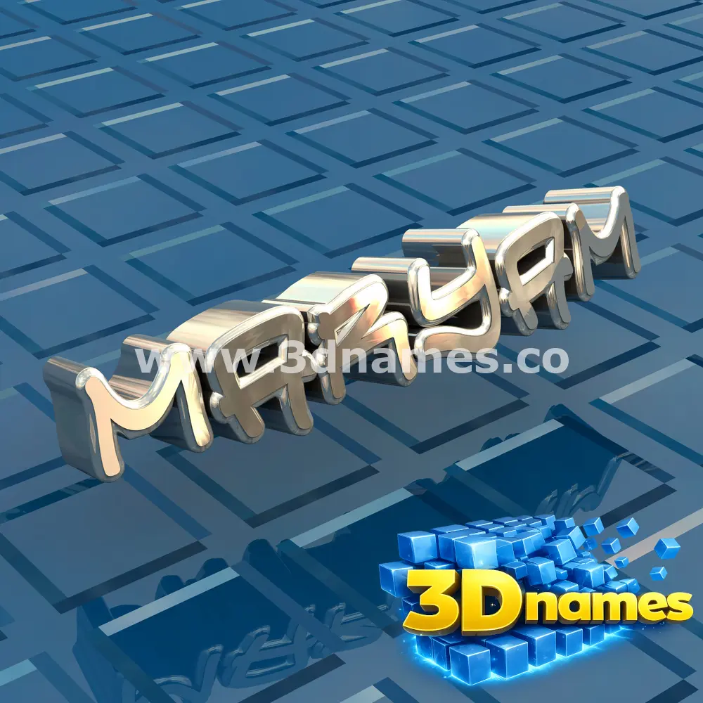 maryam in Blue Bling style - 3D name wallpaper