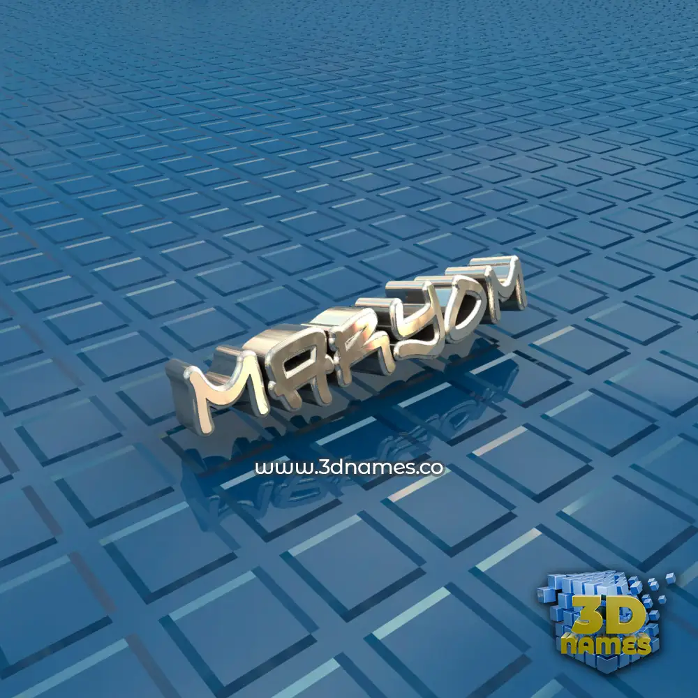 maryom in Blue Bling style - 3D name wallpaper