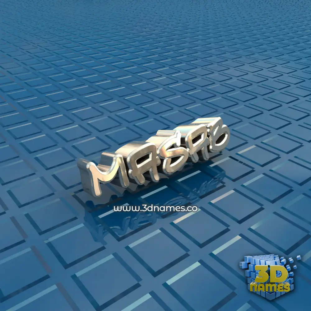 masab in Blue Bling style - 3D name wallpaper