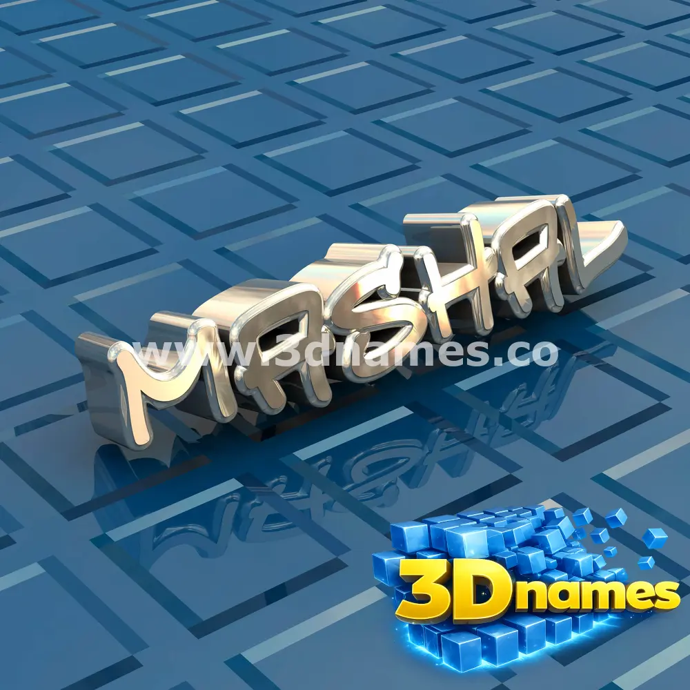 mashal in Blue Bling style - 3D name wallpaper