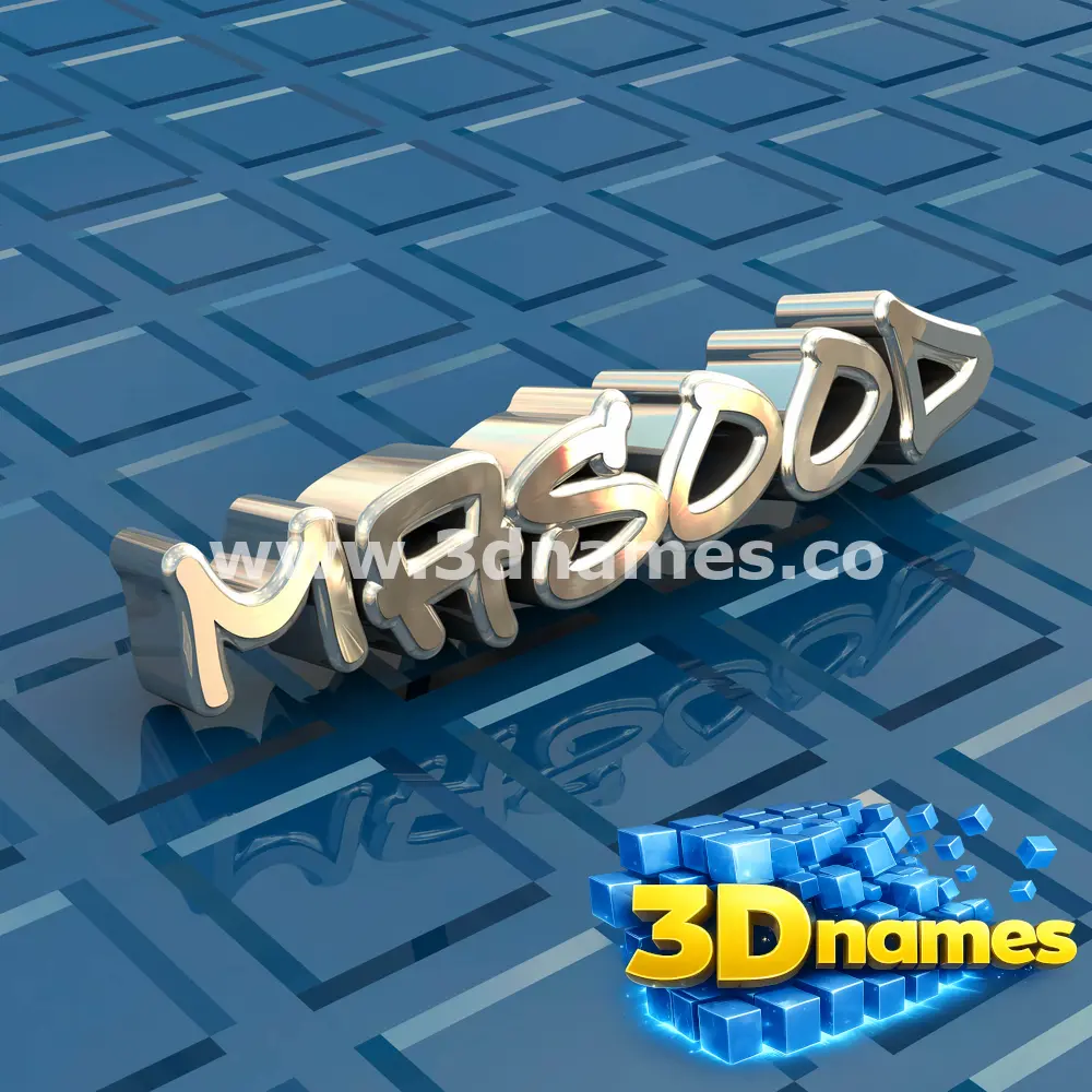 masood in Blue Bling style - 3D name wallpaper