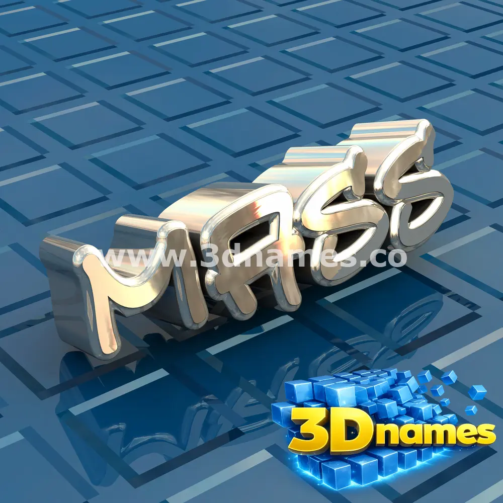 mass in Blue Bling style - 3D name wallpaper