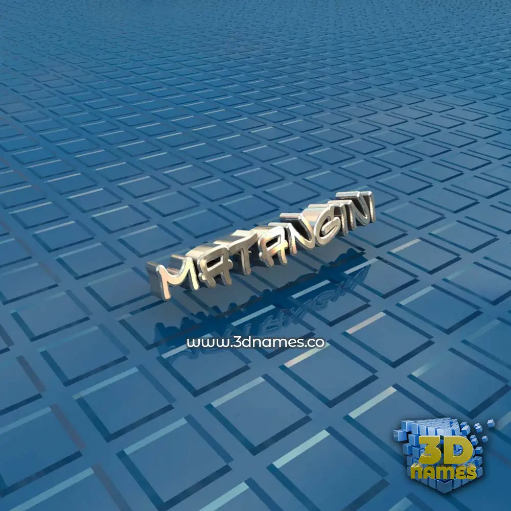 matangini in Blue Bling style - 3D name wallpaper