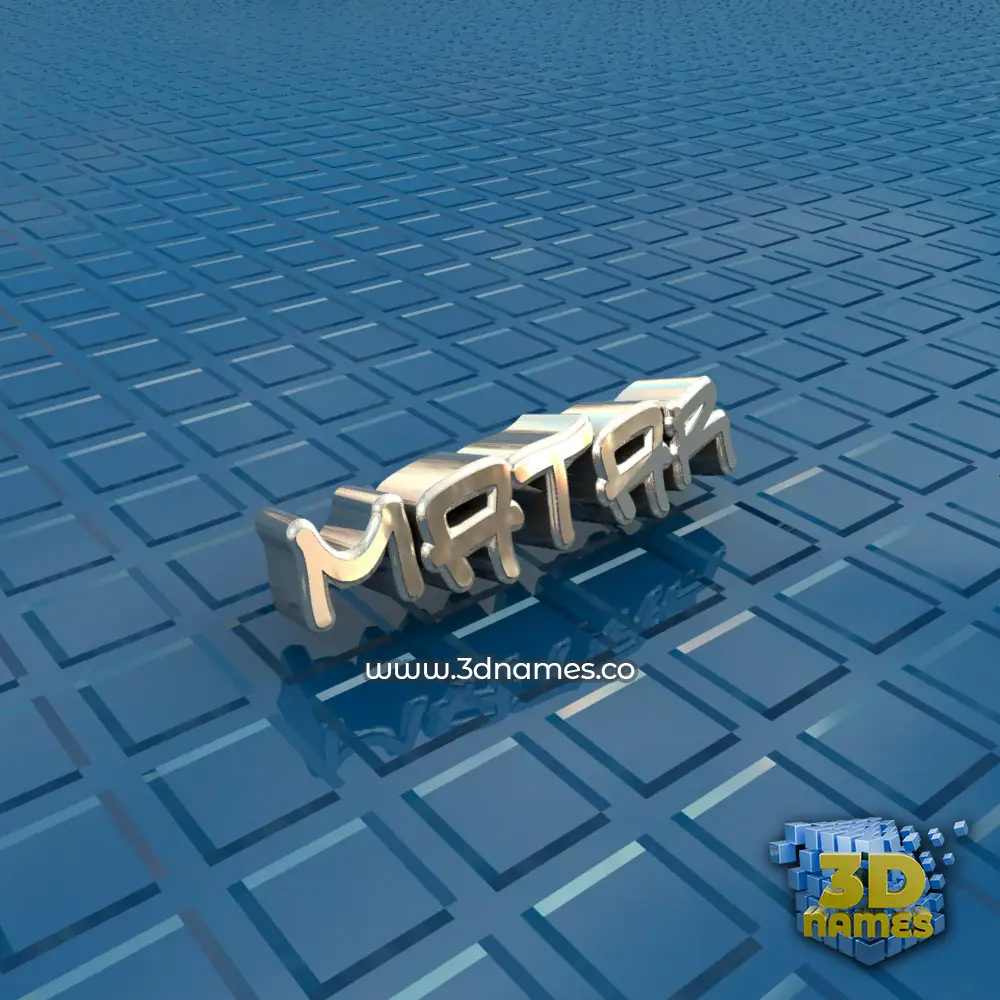 matar in Blue Bling style - 3D name wallpaper