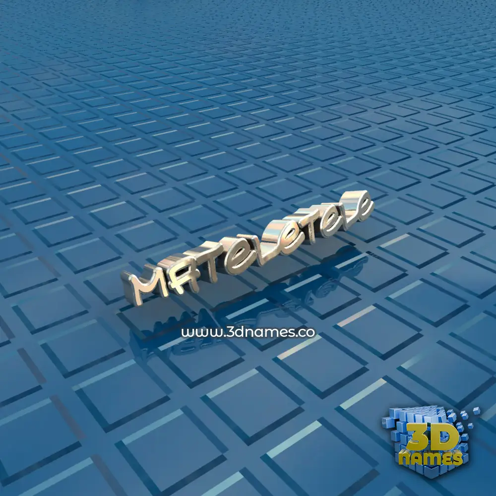 mateletele in Blue Bling style - 3D name wallpaper