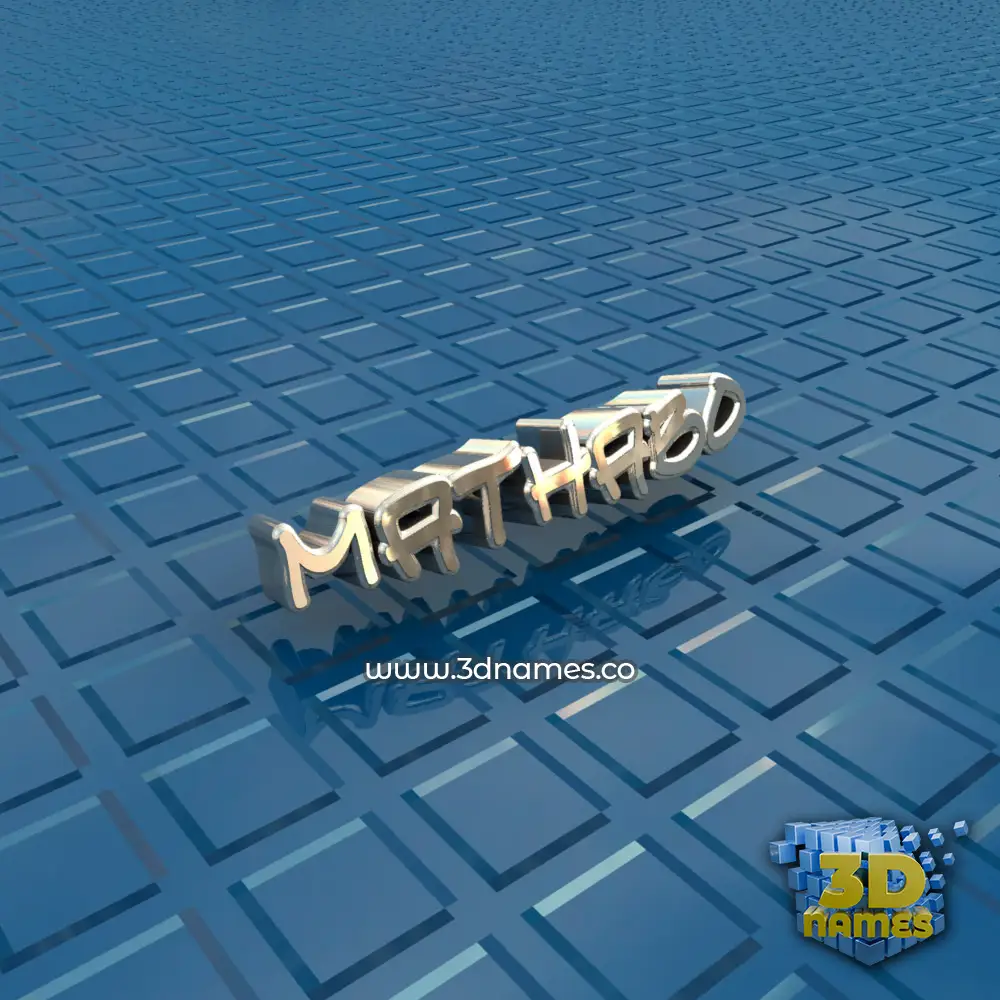 mathabo in Blue Bling style - 3D name wallpaper