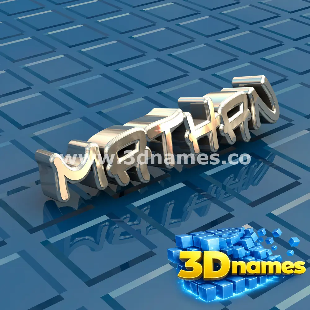 mathan in Blue Bling style - 3D name wallpaper