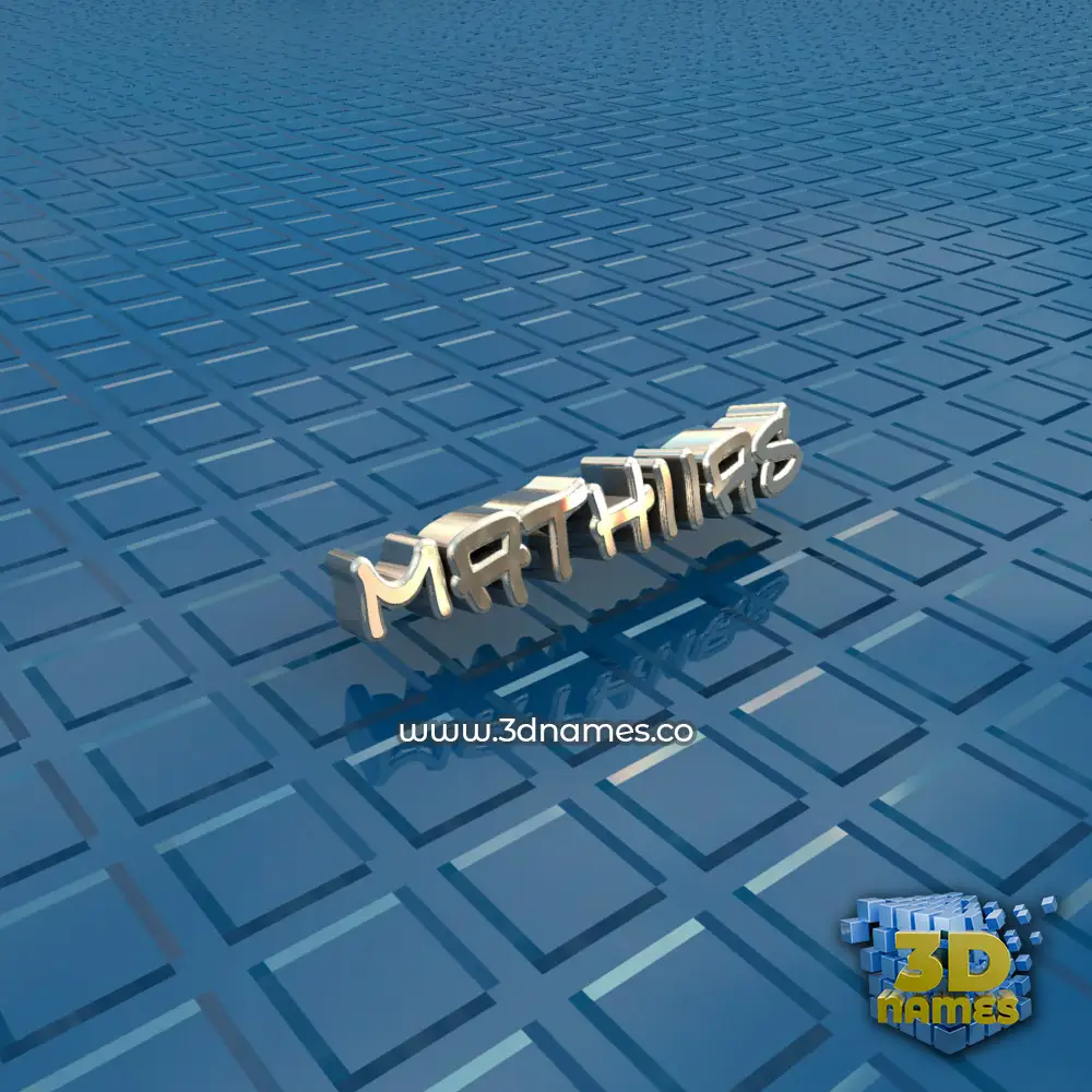 mathiias in Blue Bling style - 3D name wallpaper