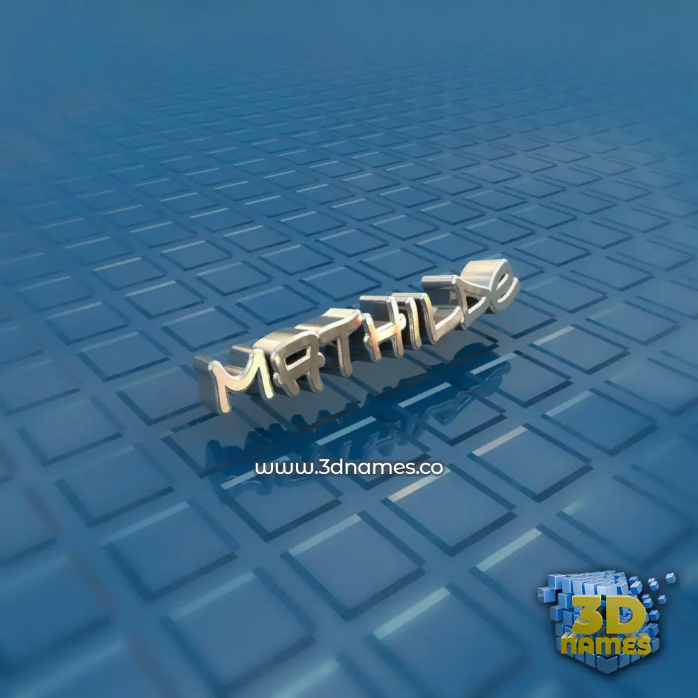 mathilde in Blue Bling style - 3D name wallpaper