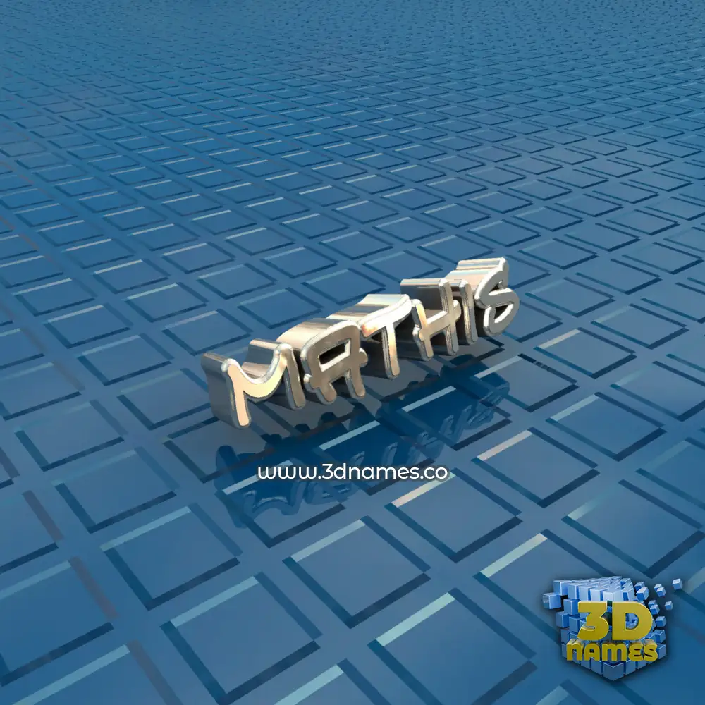 mathis in Blue Bling style - 3D name wallpaper