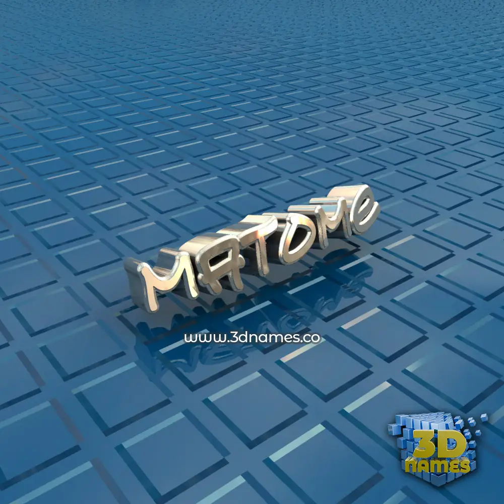 matome in Blue Bling style - 3D name wallpaper