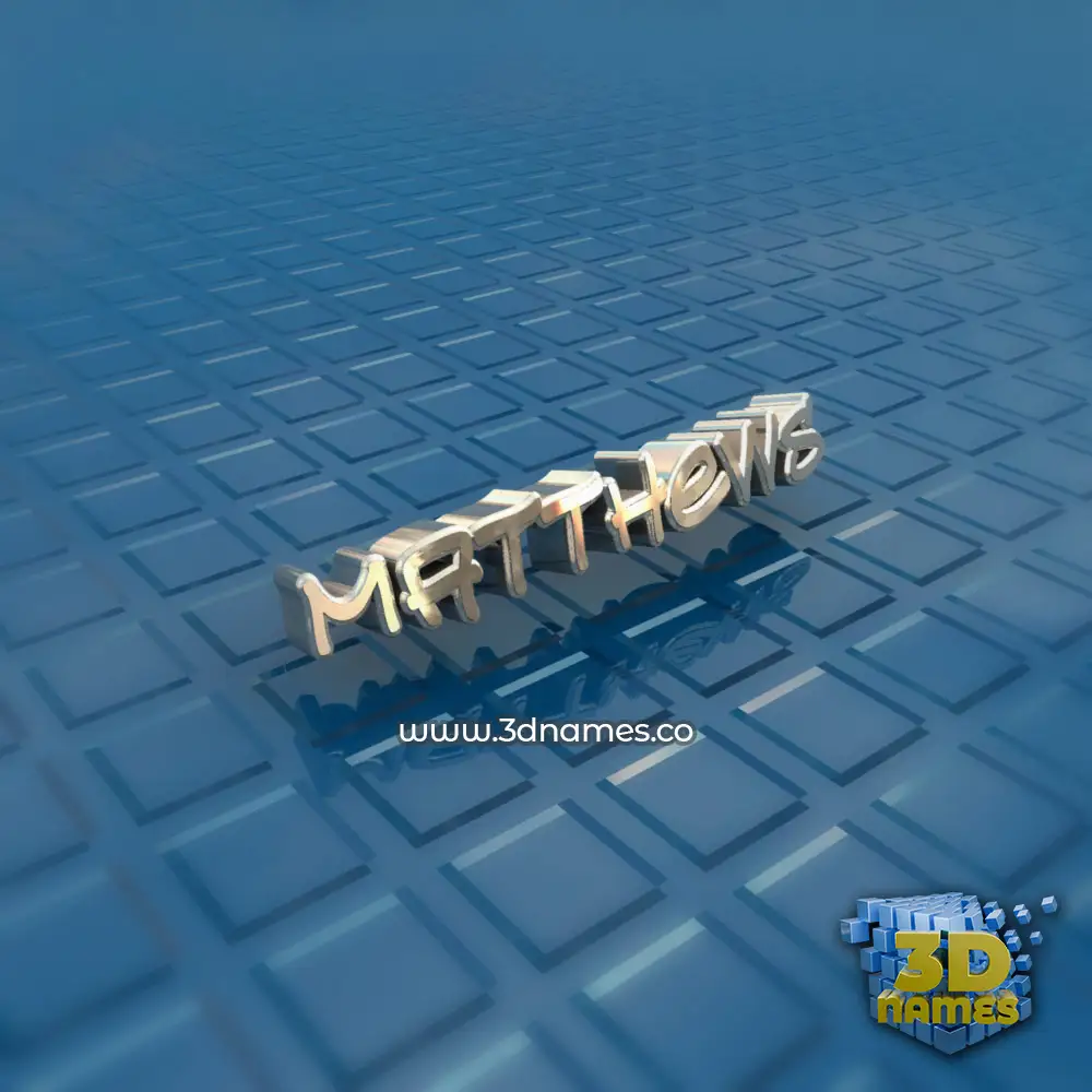 matthews in Blue Bling style - 3D name wallpaper