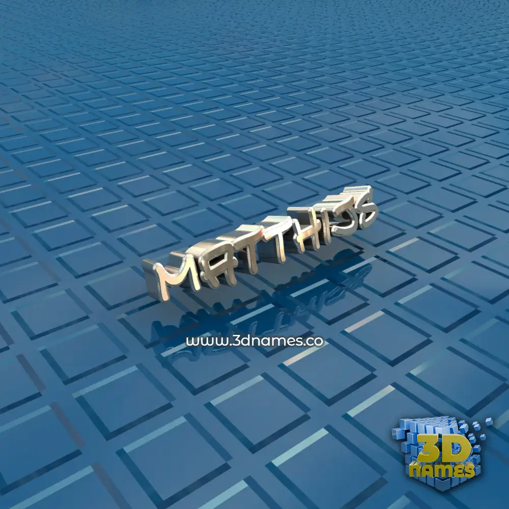 matthijs in Blue Bling style - 3D name wallpaper