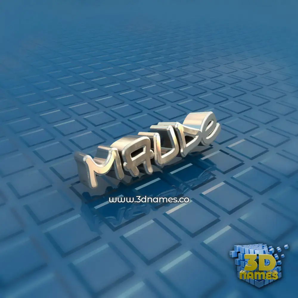 maude in Blue Bling style - 3D name wallpaper