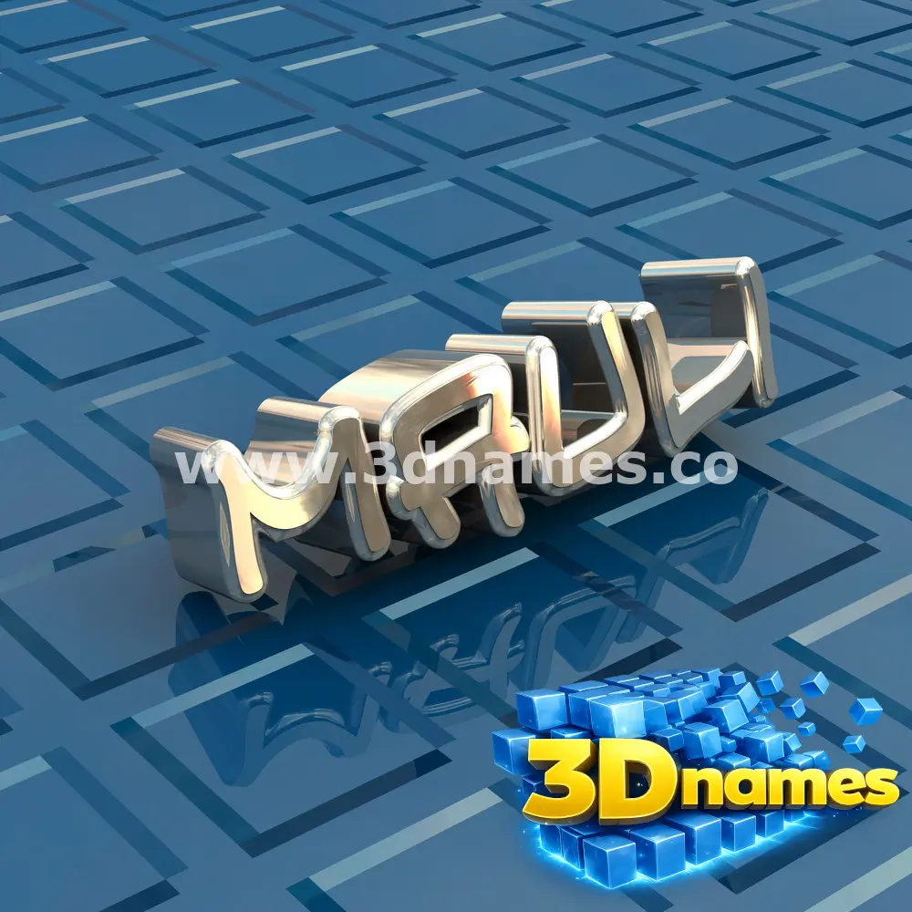 mauli in Blue Bling style - 3D name wallpaper
