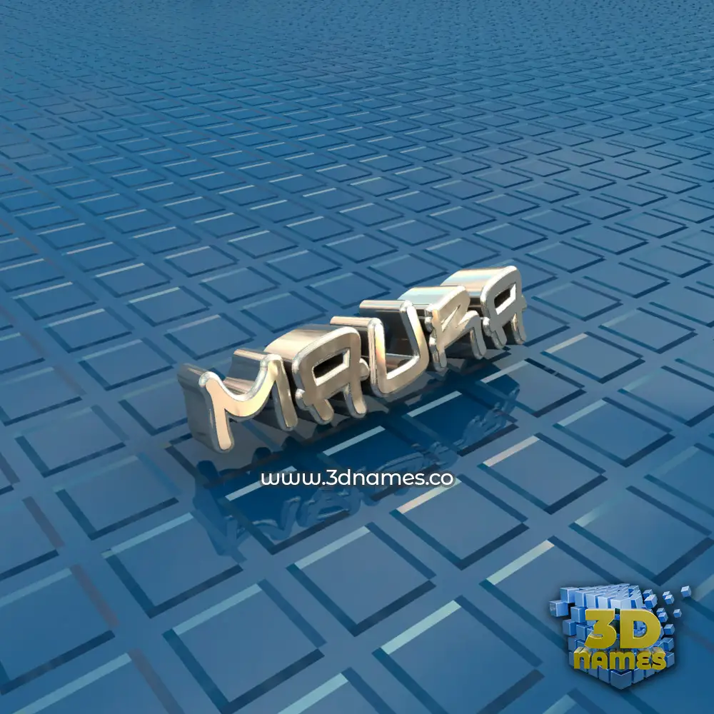 maura in Blue Bling style - 3D name wallpaper