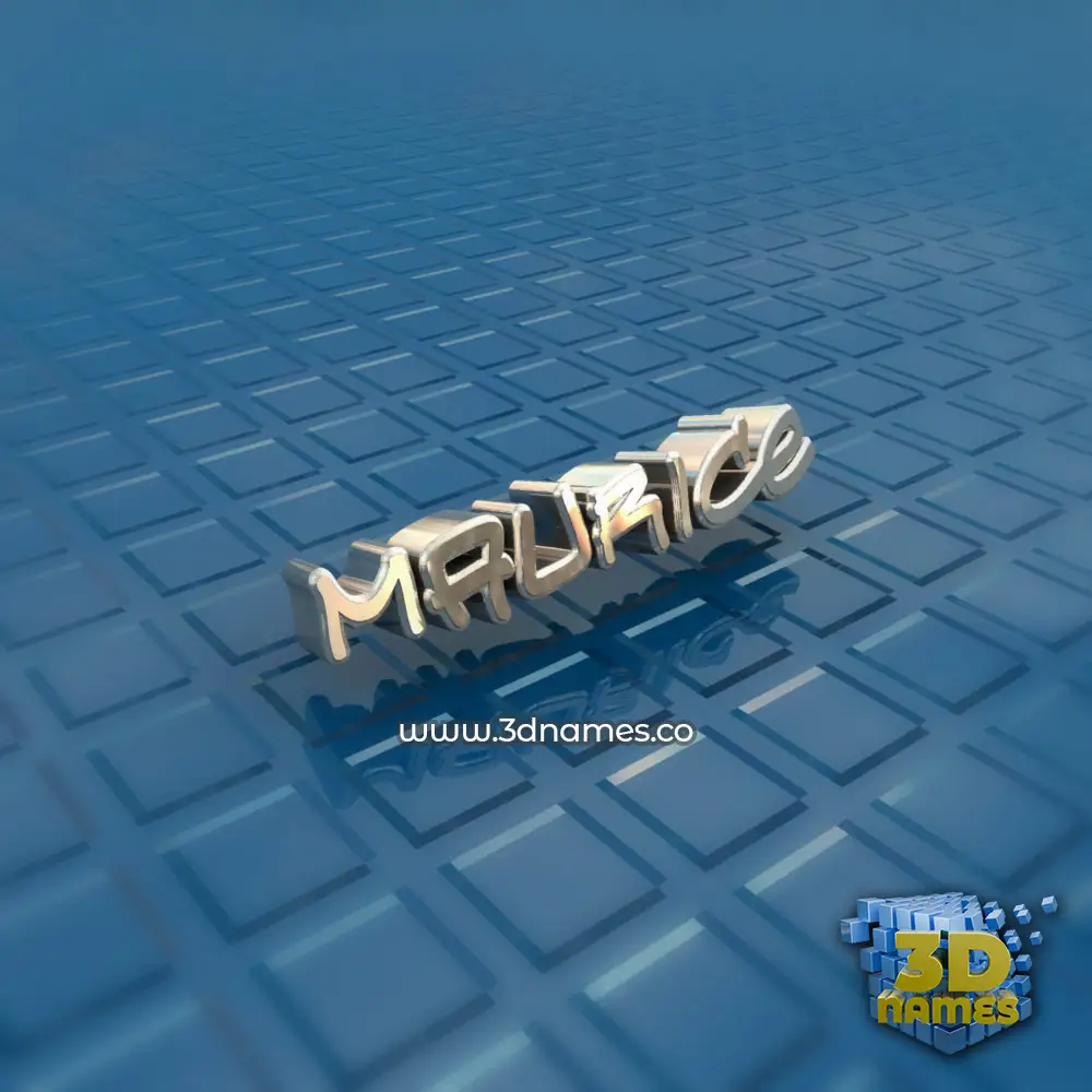 maurice in Blue Bling style - 3D name wallpaper
