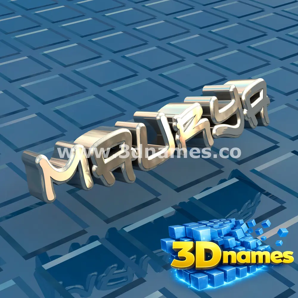 maurya in Blue Bling style - 3D name wallpaper
