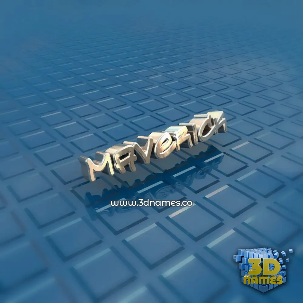 maverick in Blue Bling style - 3D name wallpaper