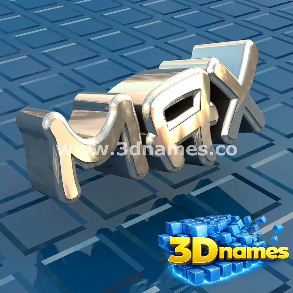 max in Blue Bling style - 3D name wallpaper