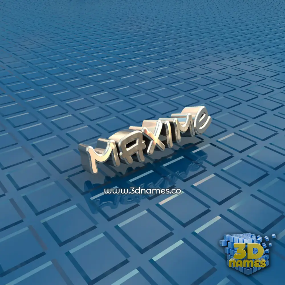 maxime in Blue Bling style - 3D name wallpaper