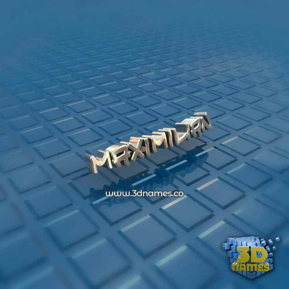 maximilian in Blue Bling style - 3D name wallpaper