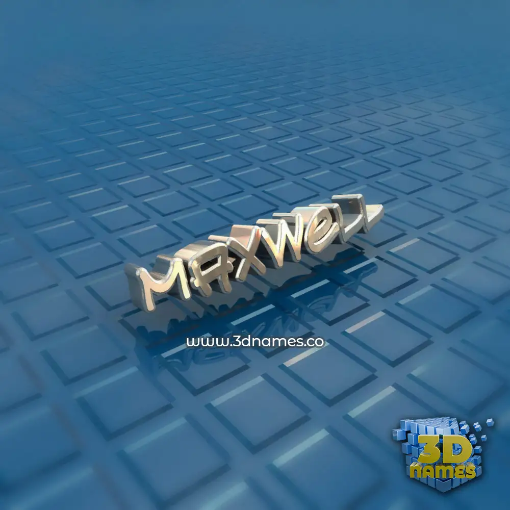 maxwell in Blue Bling style - 3D name wallpaper