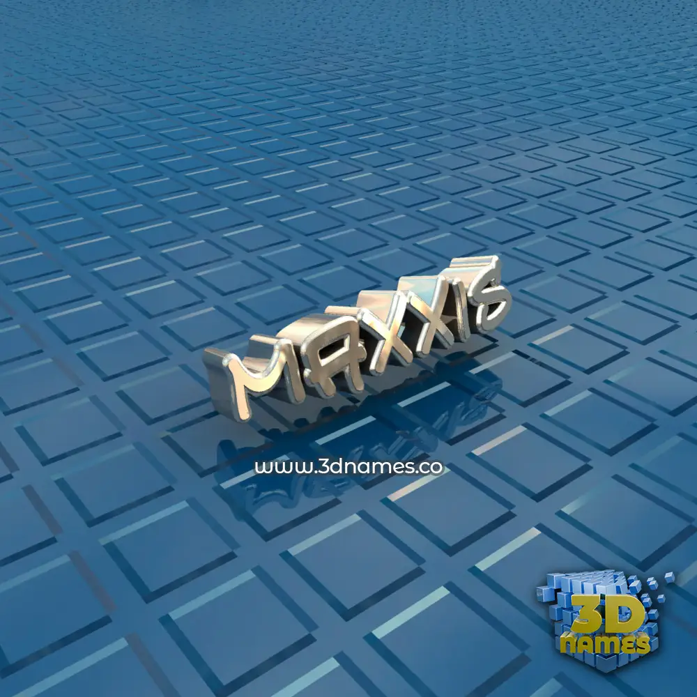 maxxis in Blue Bling style - 3D name wallpaper