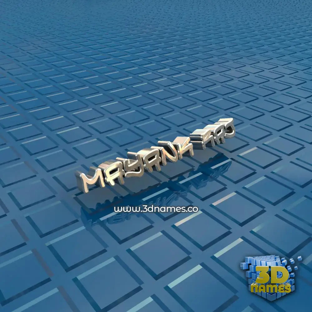 mayank raj in Blue Bling style - 3D name wallpaper