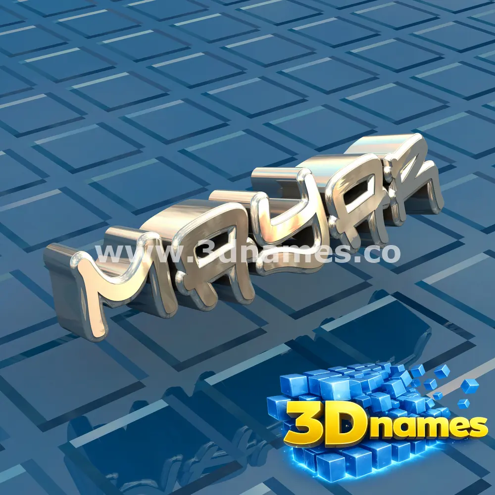 mayar in Blue Bling style - 3D name wallpaper