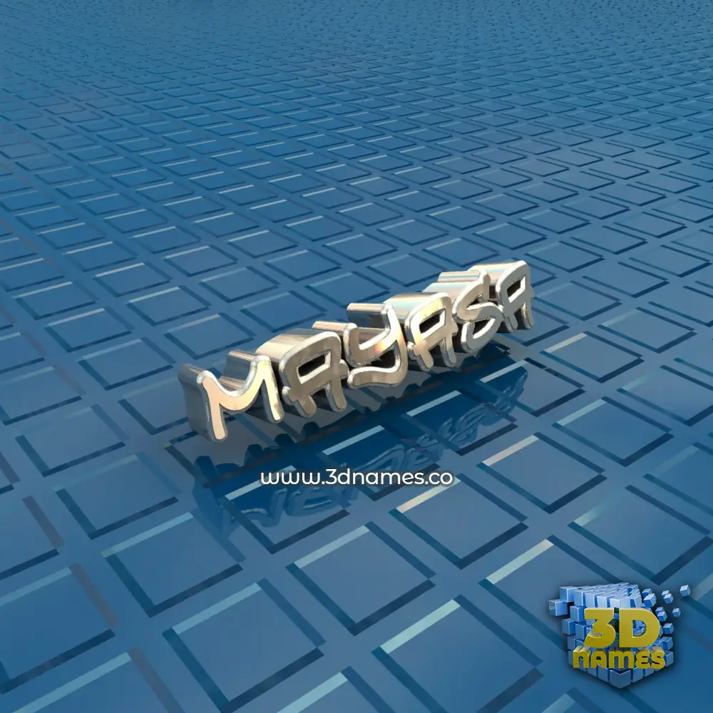 mayasa in Blue Bling style - 3D name wallpaper