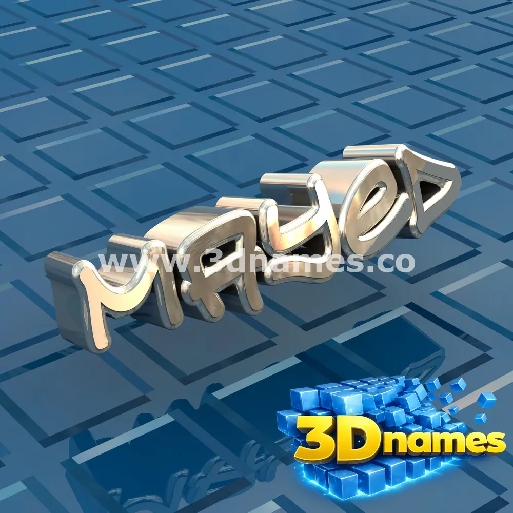 mayed in Blue Bling style - 3D name wallpaper