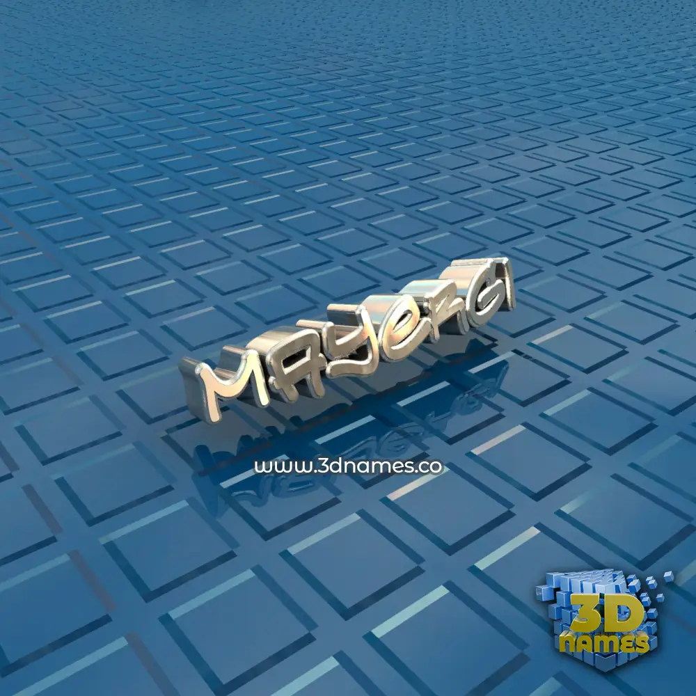 mayergi in Blue Bling style - 3D name wallpaper