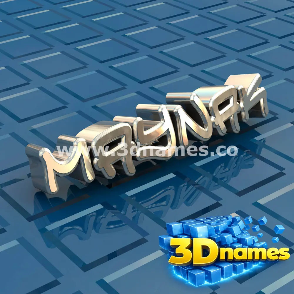 maynak in Blue Bling style - 3D name wallpaper