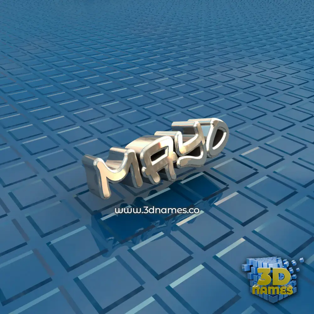 mayo in Blue Bling style - 3D name wallpaper