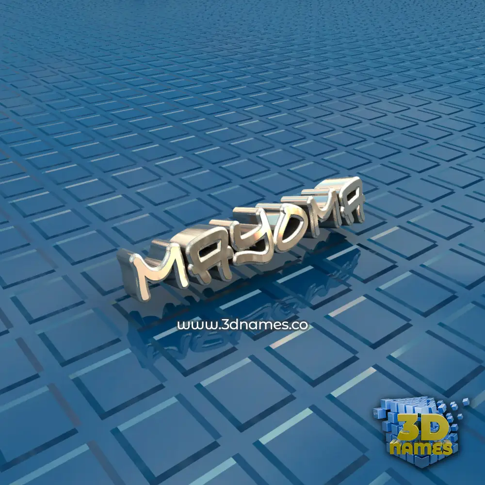 mayoma in Blue Bling style - 3D name wallpaper