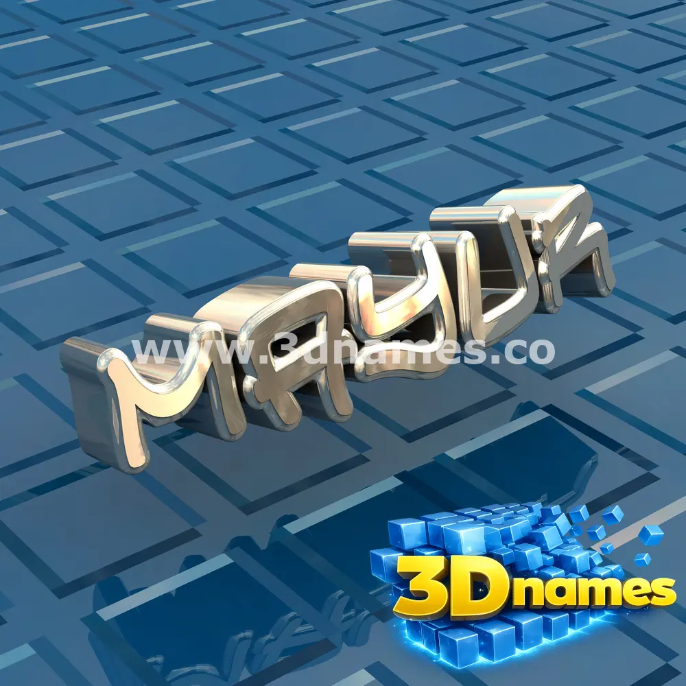 mayur in Blue Bling style - 3D name wallpaper