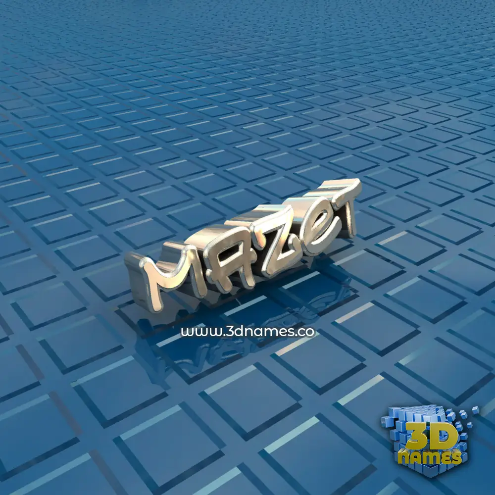 mazet in Blue Bling style - 3D name wallpaper