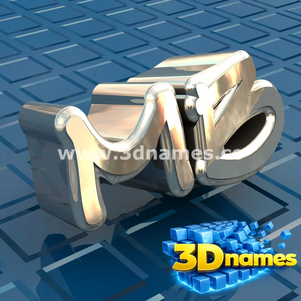 mb in Blue Bling style - 3D name wallpaper
