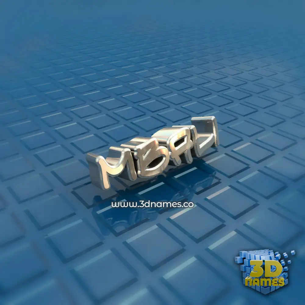 mbali in Blue Bling style - 3D name wallpaper