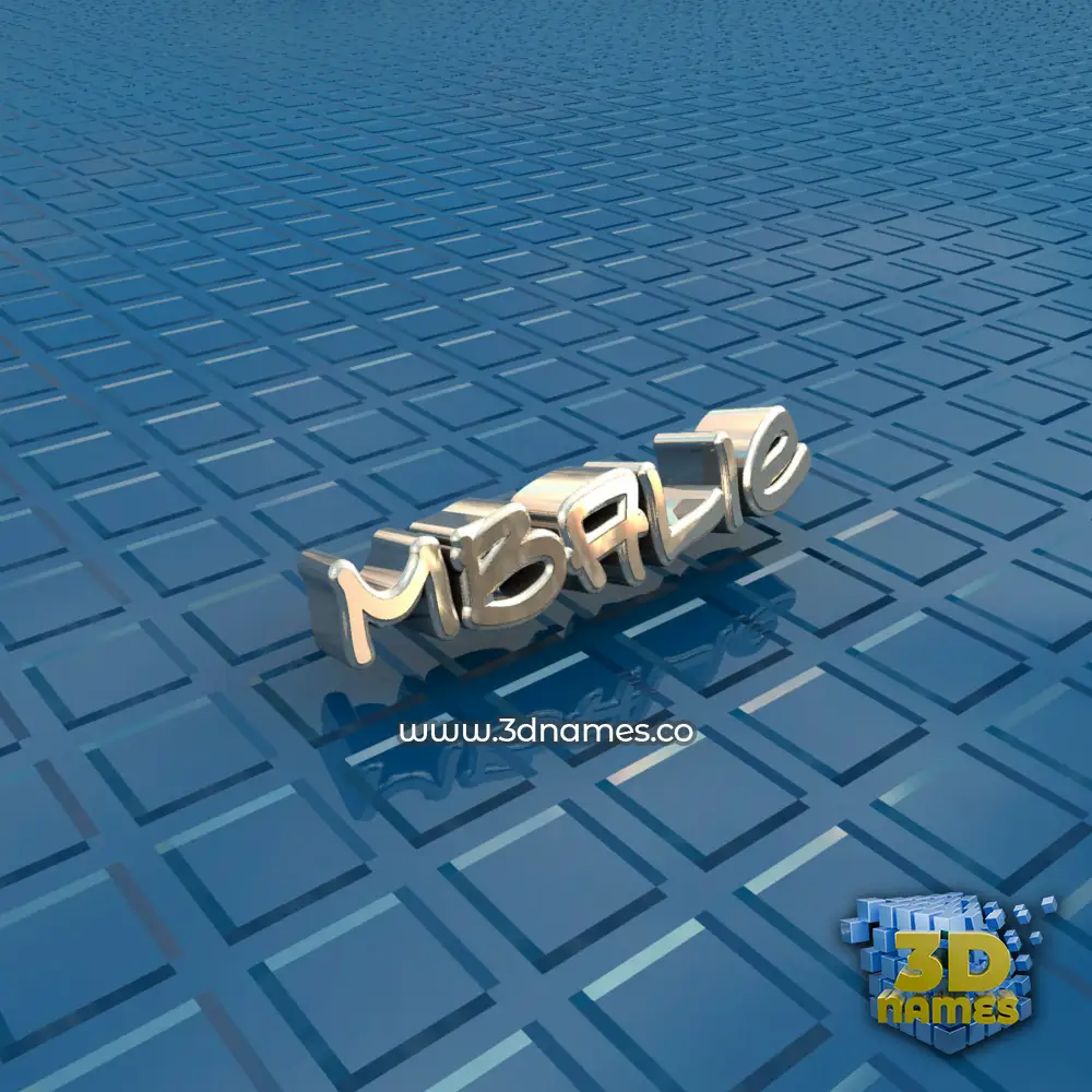 mbalie in Blue Bling style - 3D name wallpaper