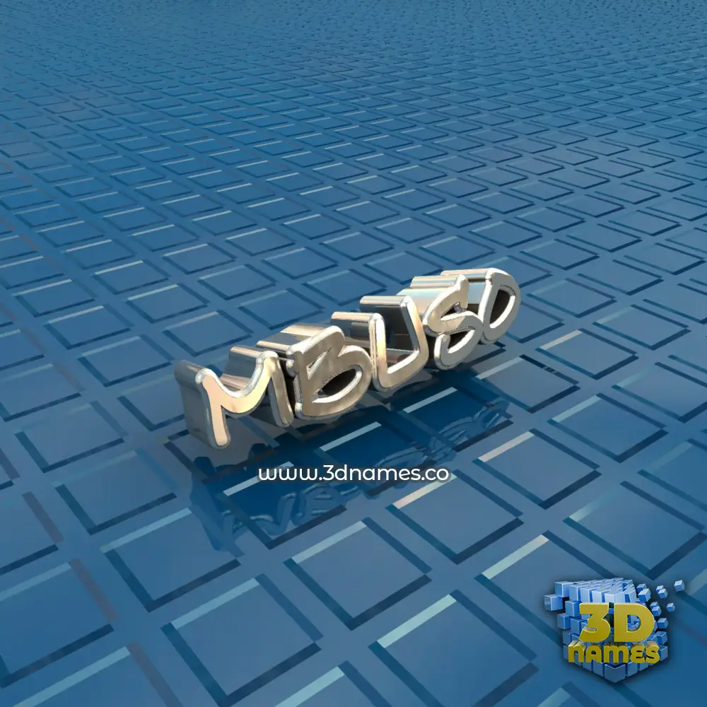 mbuso in Blue Bling style - 3D name wallpaper