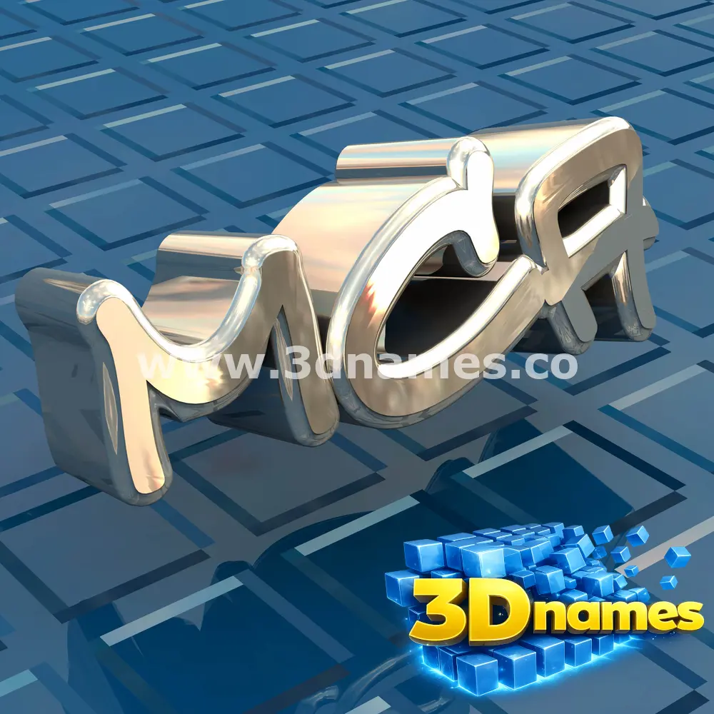 mca in Blue Bling style - 3D name wallpaper