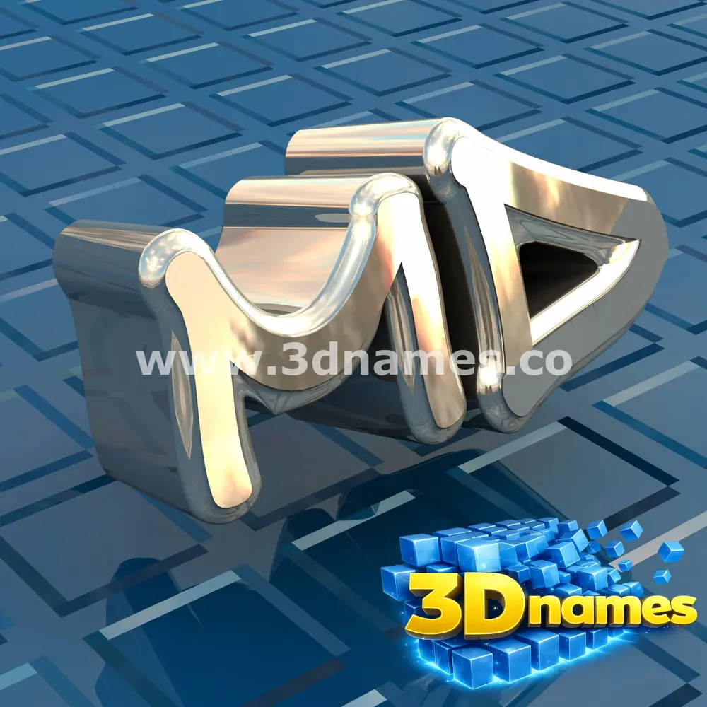 md in Blue Bling style - 3D name wallpaper