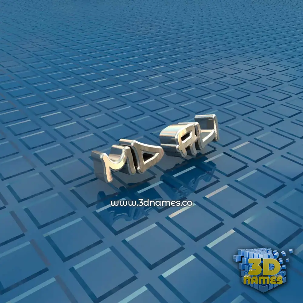 md ali in Blue Bling style - 3D name wallpaper