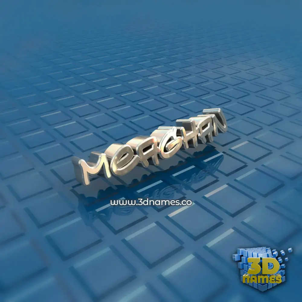 meaghan in Blue Bling style - 3D name wallpaper