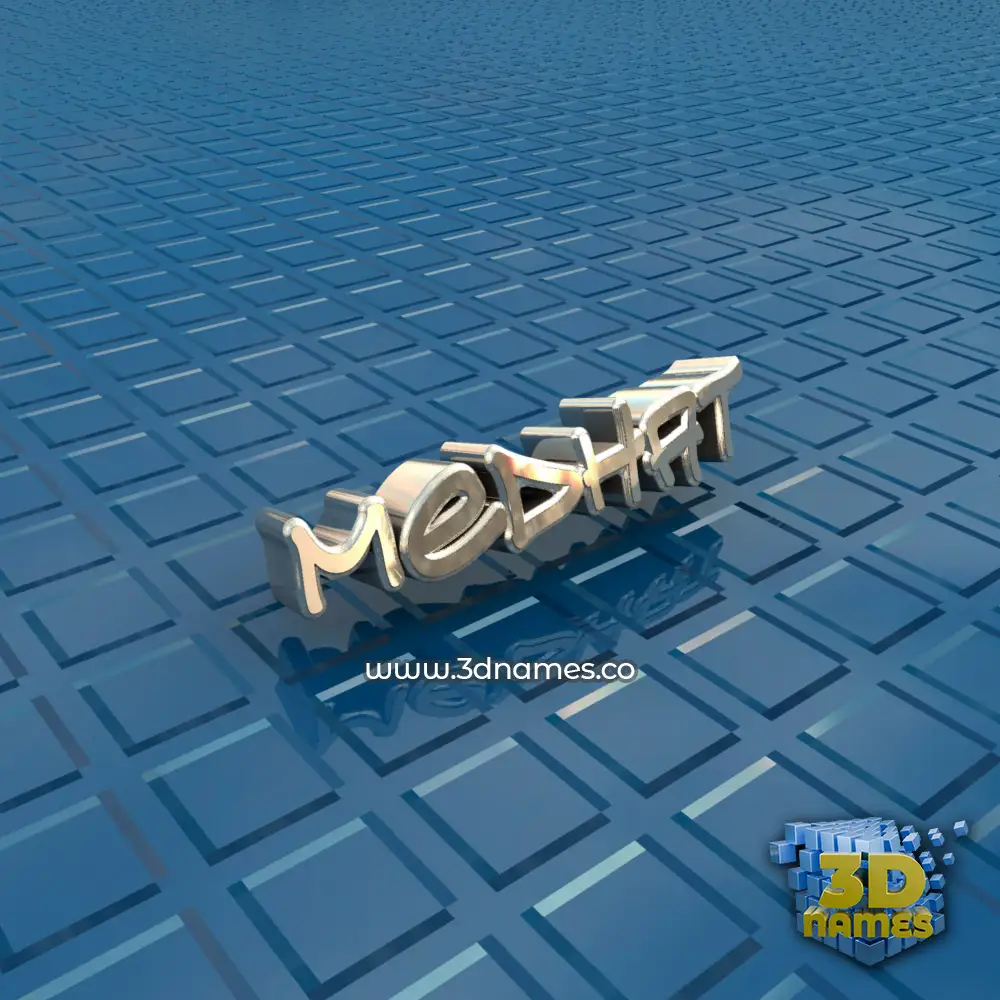 medhat in Blue Bling style - 3D name wallpaper
