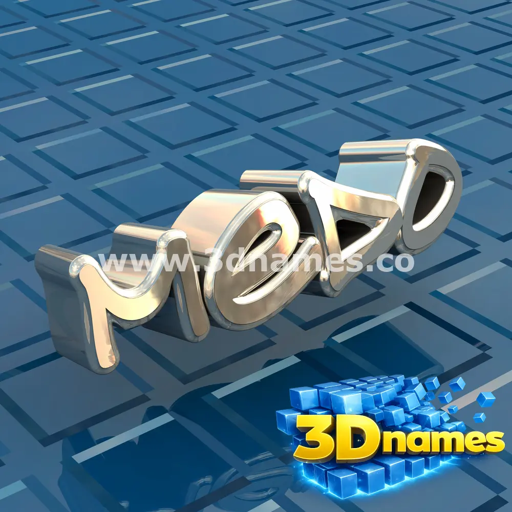 medo in Blue Bling style - 3D name wallpaper